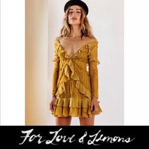NWT Mustard For Love And Lemons Daphné mini dress